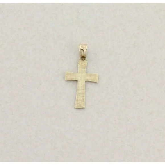 Pendant Only 14k Yellow Gold Cross Pendant - Picture 3 of 4